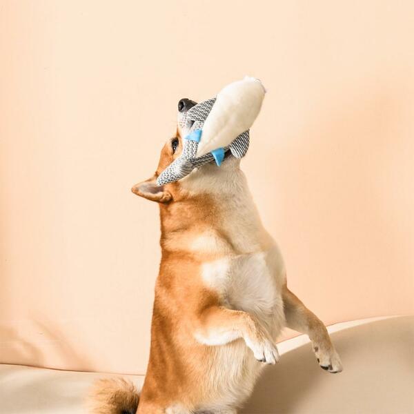 Hugsmart - Fuzzy Friendz Ocean Pals Shark Dog Toy - 28CM (11in)