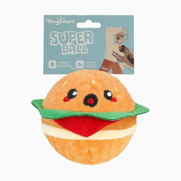 Hugsmart - Super Ball Food Party Hamburger Dog Toy