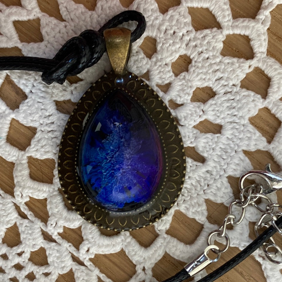 Resin Art Pendant Necklace - Handmade by Sarah (KAAP Fundraiser)