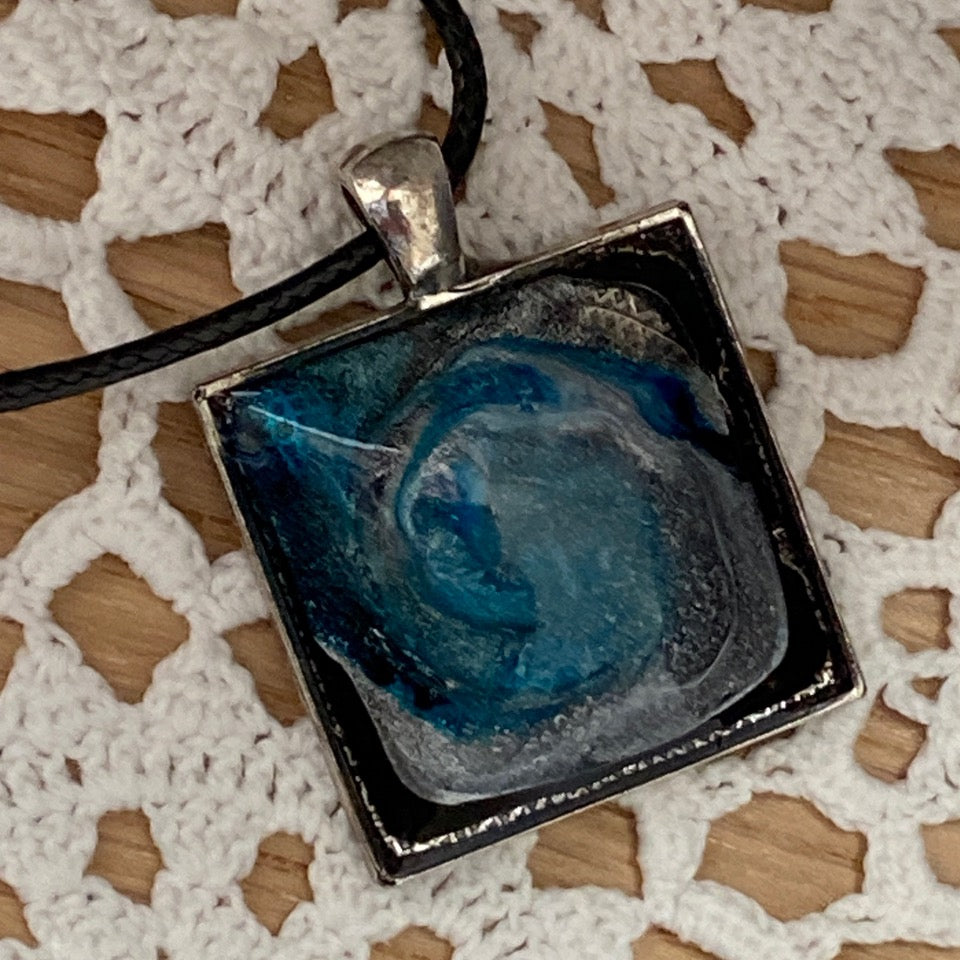 Resin Art Pendant Necklace - Handmade by Sarah (KAAP Fundraiser)