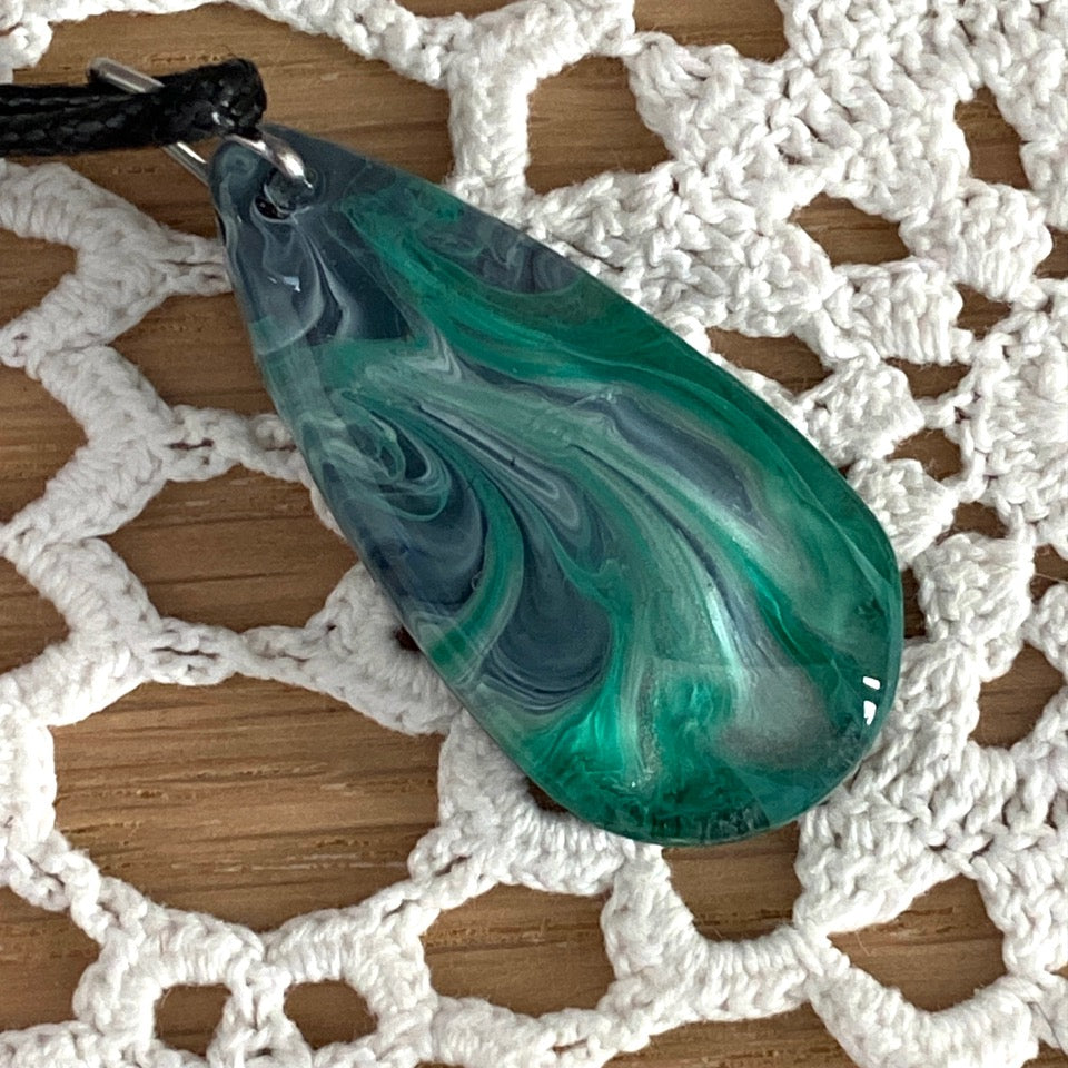 Resin Art Pendant Necklace - Handmade by Sarah (KAAP Fundraiser)