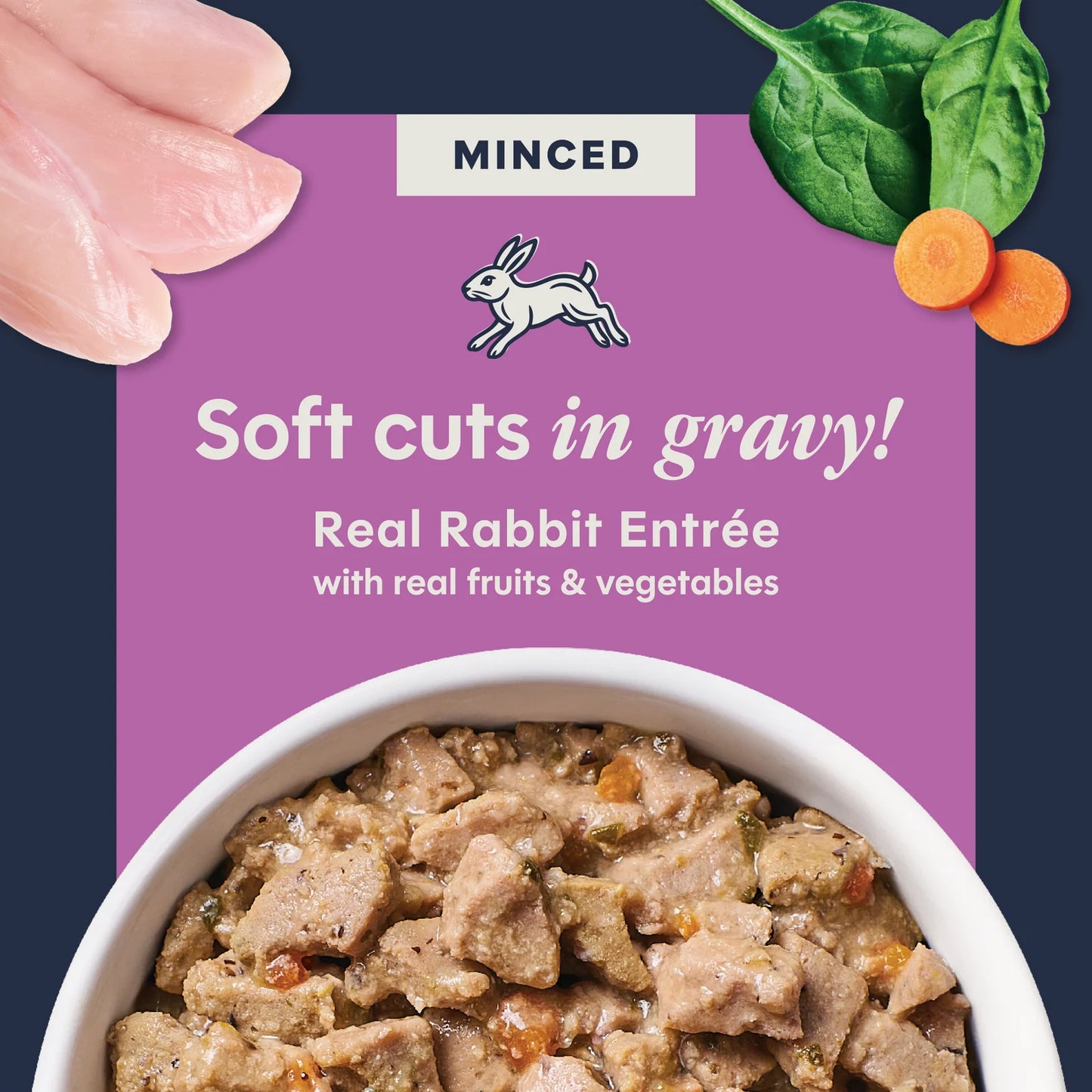 *PREORDER* Instinct - Grain Free Minced Farm Raised RABBIT Wet Cat Food - 99GM (3.5oz) - 12 CASE