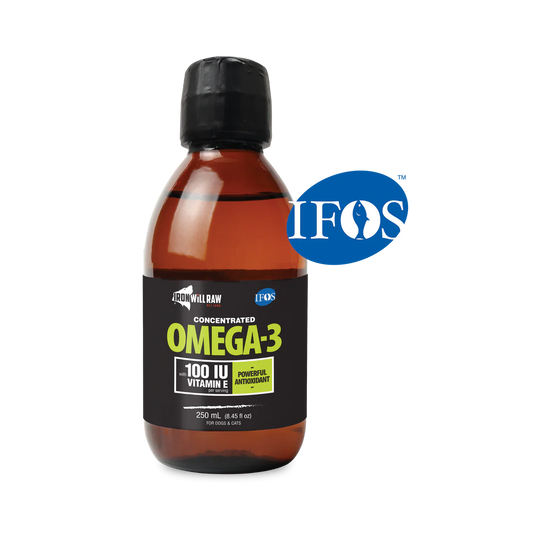*S.O. Up to 2 Weeks Wait* Iron Will Raw - Concentrated Omega-3 Oil for Dog and Cat - 250ML (8.45oz)
