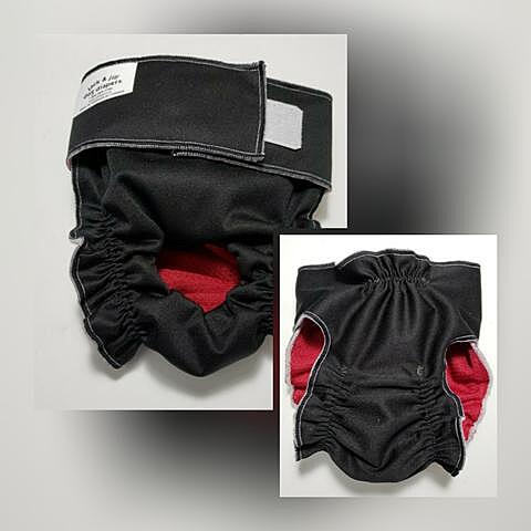 Jack and Jill Diapers - Female Dog Diaper - BLACK - XXXS - 4-6lbs