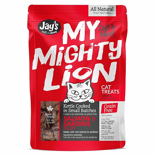 Jay's, My Mighty Lion SALMON Cat Treats, 75GM (2.65oz)