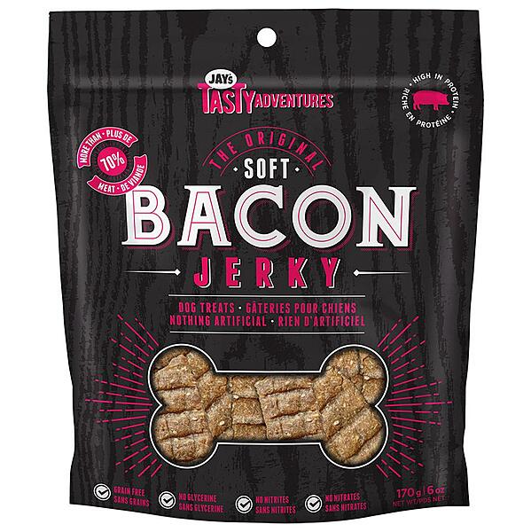 Jay's, Original Soft BACON JERKY Dog Treats, 170GM (6oz)