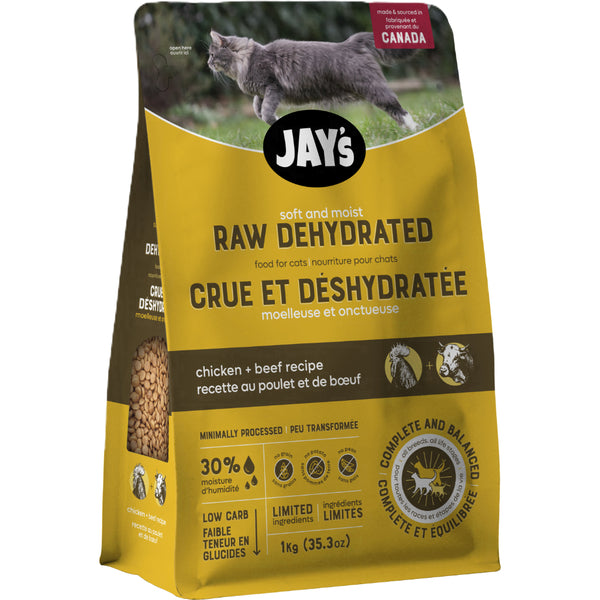 *DNR* Jay's - Raw Dehydrated CHICKEN & BEEF Cat Food - 1KG (35.3oz)