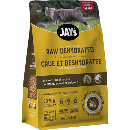 Jay's, Raw Dehydrated CHICKEN & BEEF Cat Food, 1KG (35.3oz)