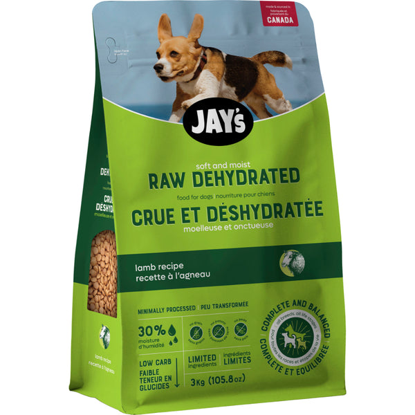 Jay's, Raw Dehydrated LAMB Recipe Dog Food, 3KG (105.8oz)