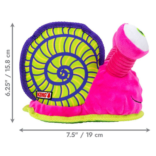 KONG - Tropics Rattlez Snail Dog Toy - MEDIUM/LARGE - 19CM (7.5in)