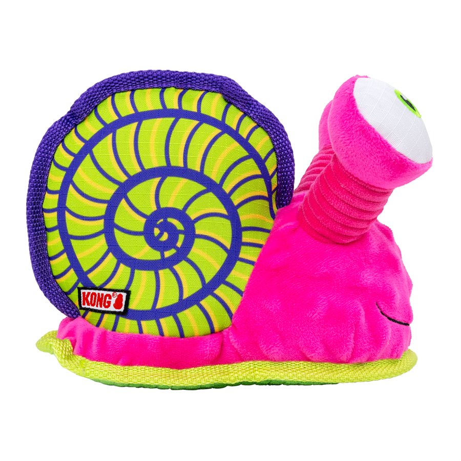 KONG - Tropics Rattlez Snail Dog Toy - MEDIUM/LARGE - 19CM (7.5in)