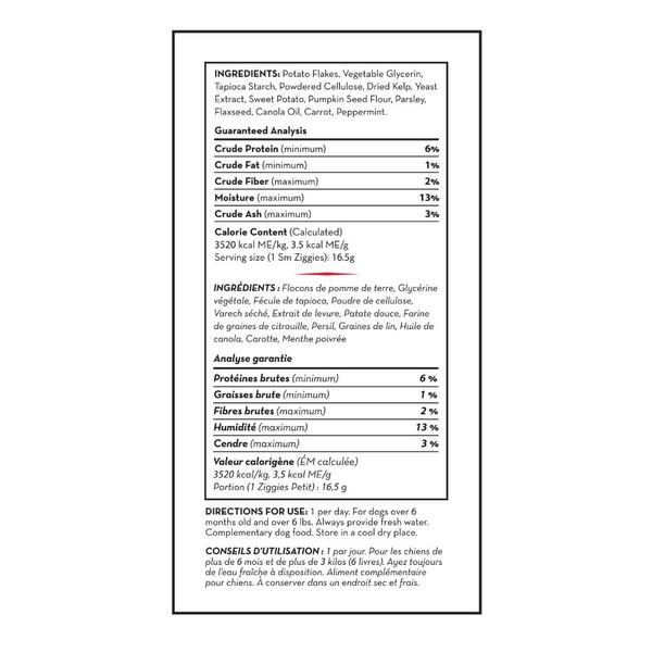 KONG - Ziggies Enhanced Dog Treat - SMALL - 198GM (7oz)