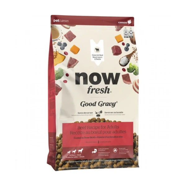 Petcurean - NOW Good Gravy Adult BEEF with GRAINS Dry Dog Food - 9.98KG (22lb)