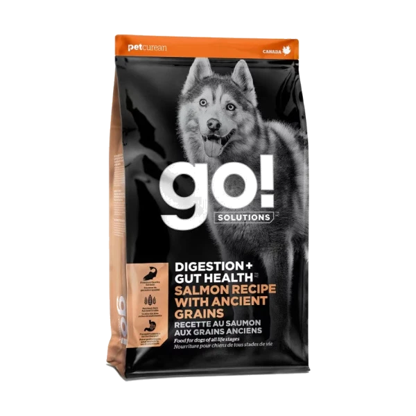 Petcurean - Go! Gut Health SALMON & ANCIENT GRAINS Dry Dog Food - 9.98KG (22lb)