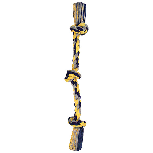 Mammoth Pet Products, Cotton Tug 3 Knot Colored Dog Toy, LARGE, 63.5CM (25in)