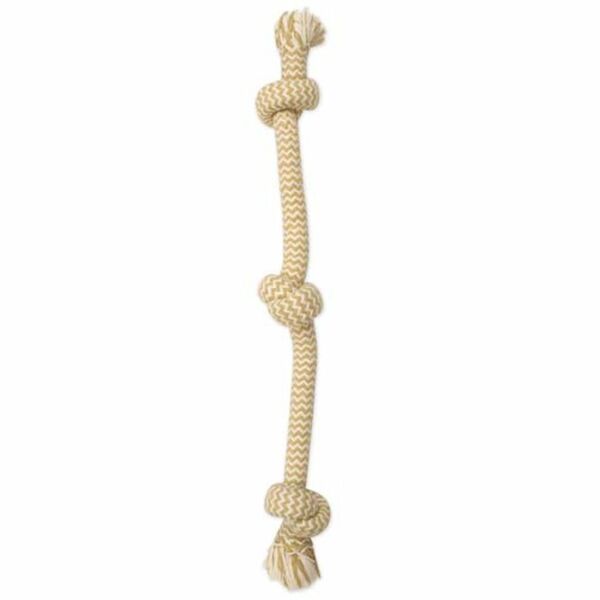 Mammoth, Extra Peanut Butter 3 Knot Tug Dog Toy, SMALL, 38.1CM (15in)