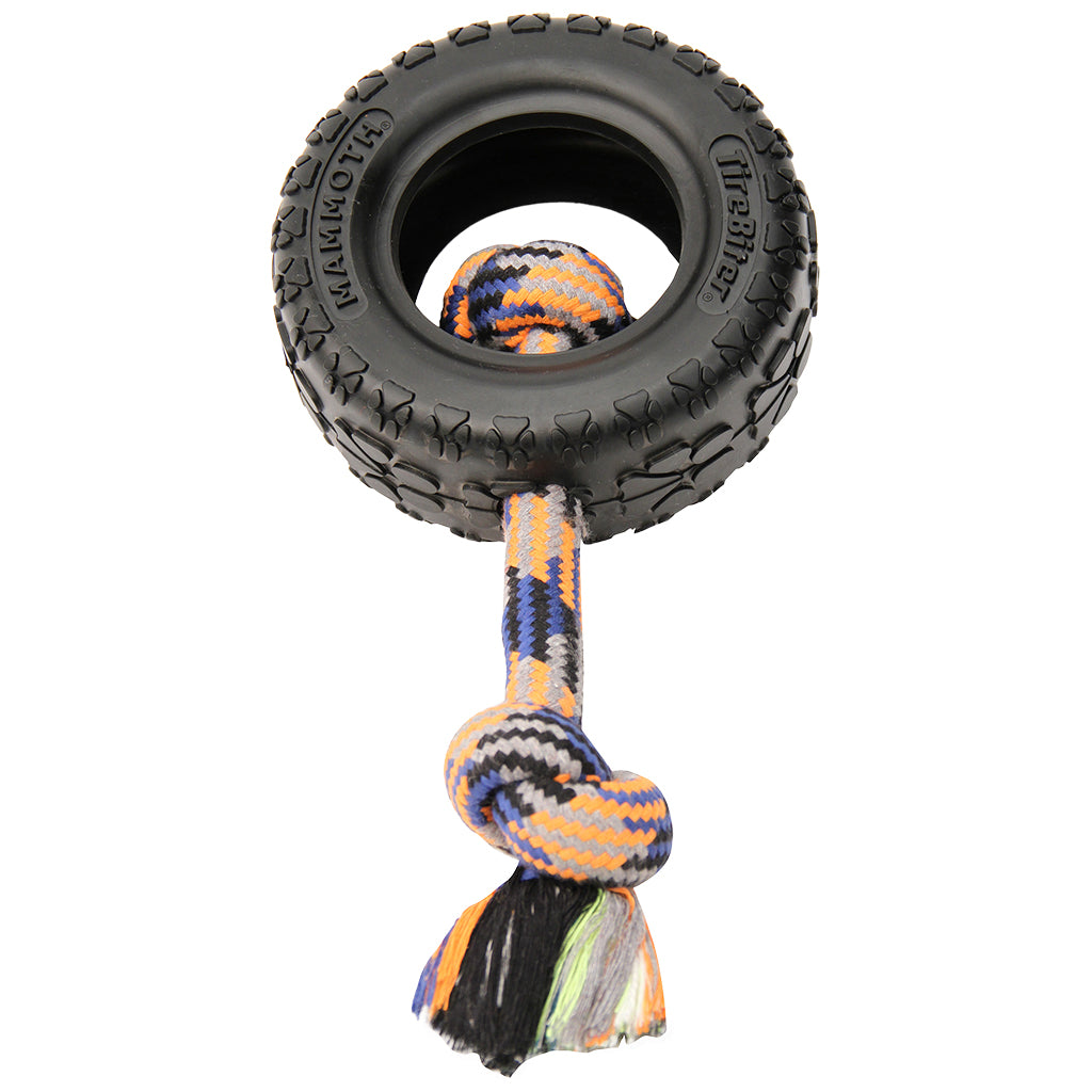 Mammoth Pet Products, Tirebiter II with Rope Dog Toy, LARGE, 15CM (6in)