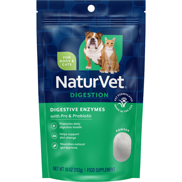 *PREORDER* NaturVet - Digestive Enzymes+Probiotic Powder - 283GM (10oz)