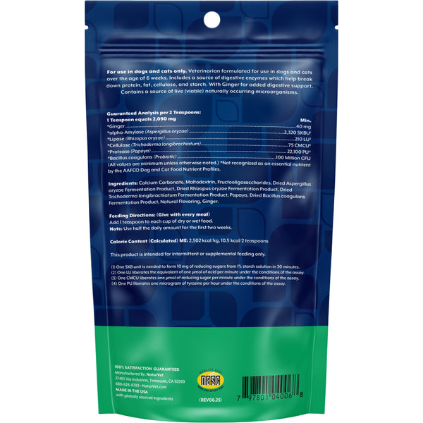 *PREORDER* NaturVet - Digestive Enzymes+Probiotic Powder - 283GM (10oz)