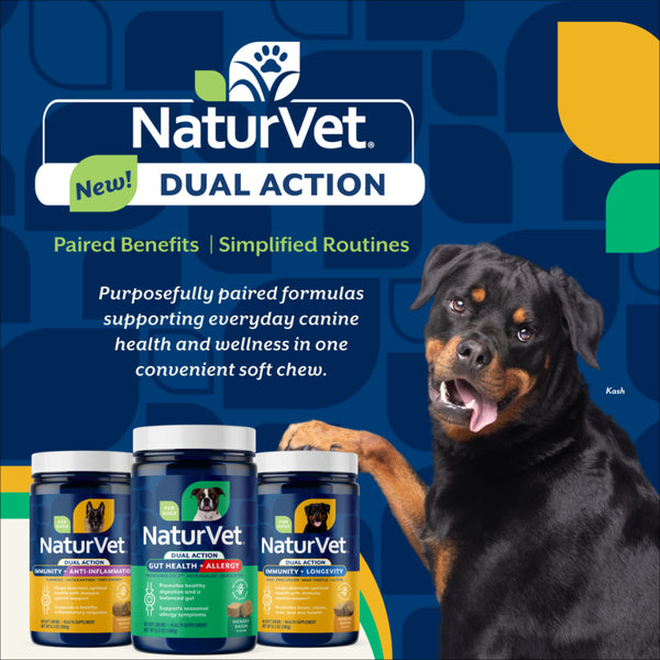 *PREORDER* NaturVet - Dual Action Gut Health + Allergy Soft Chew for Dogs - 180GM (6.3oz) - 60CT