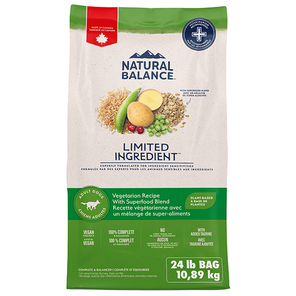 Natural Balance, VEGETARIAN Dry Dog Food, 10.9KG (24lb)