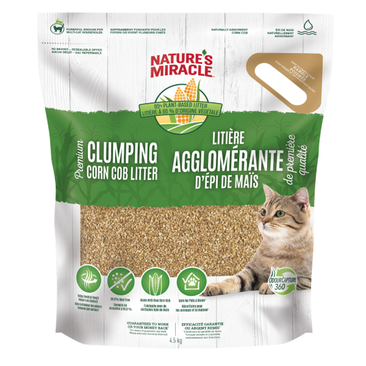 Nature's Miracle - Premium Clumping Corn Cob Litter - 4.5kg (10lb)