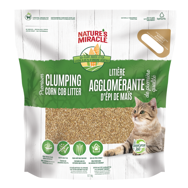 Nature's Miracle - Premium Clumping Corn Cob Litter - 8.1KG (18lb)