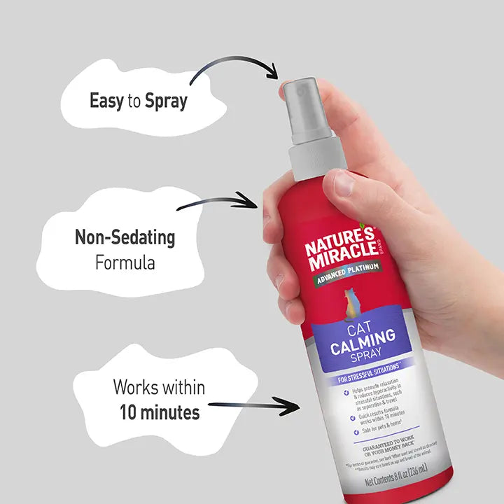 *PREORDER* Nature's Miracle - Advanced Platinum Calming Spray for Cats - 236ML (8oz)