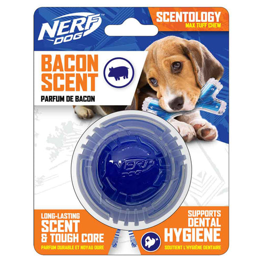 *DISC* Nerf - Scentology Ball Dog Toy - Bacon Scent - BLUE - 6.3CM (2.5in)