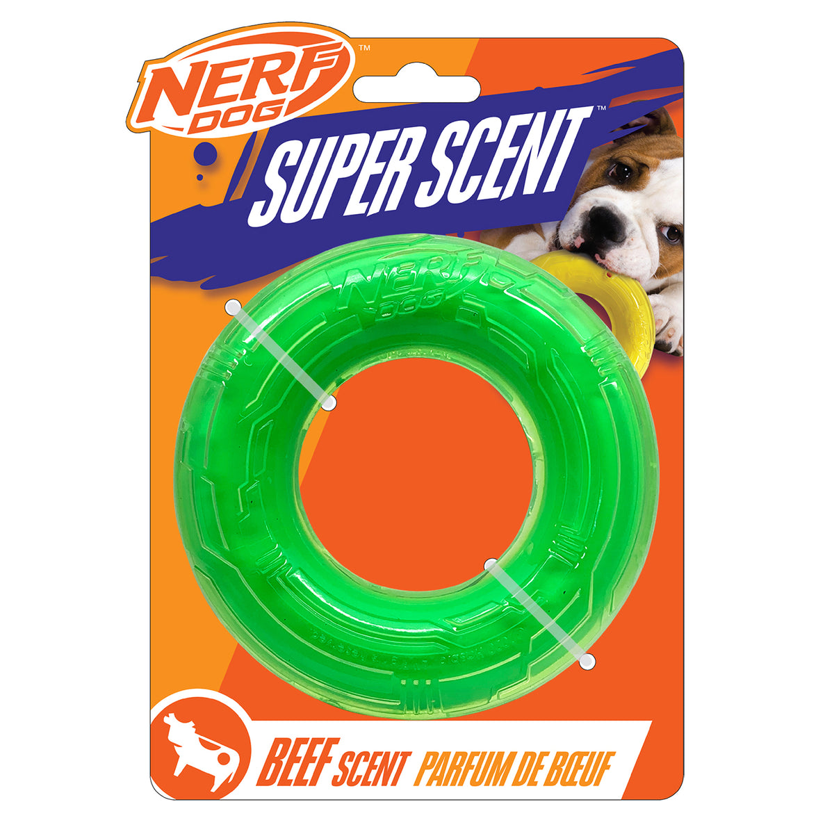 *DISC* Nerf - Scentology Ring Dog Toy - BEEF SCENTED - 12CM (5in)