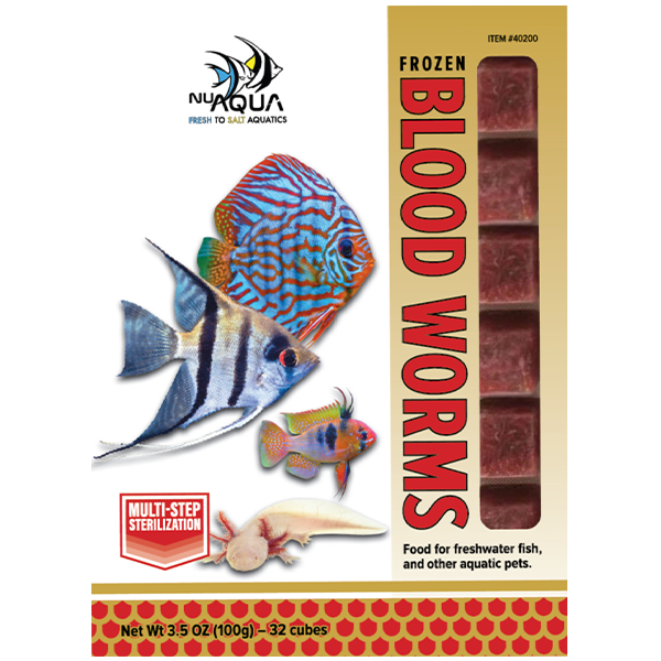 *S.O. - Up to 2 Week Wait* Nu Aqua - Frozen Bloodworms Cubes - 3.5oz
