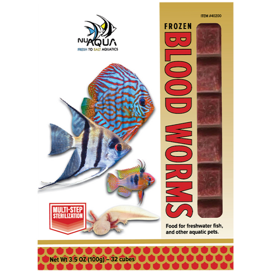 *S.O. - Up to 2 Week Wait* Nu Aqua - Frozen Bloodworms Cubes - 3.5oz