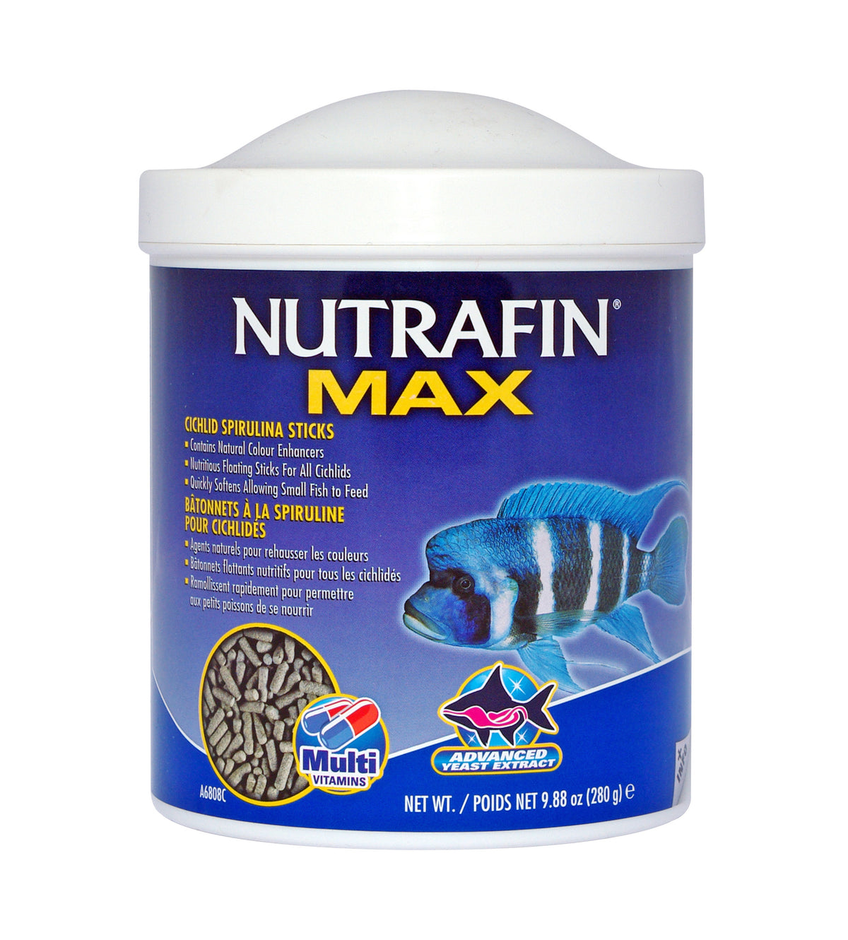 Nutrafin Max Cichlid Spirulina Meal Sticks, 280G (9.88oz)