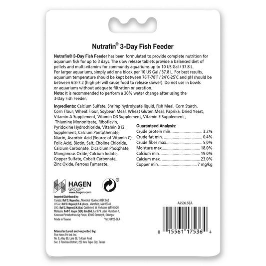 Nutrafin - Basix 3 Day Feeder - 25GM (0.88oz)