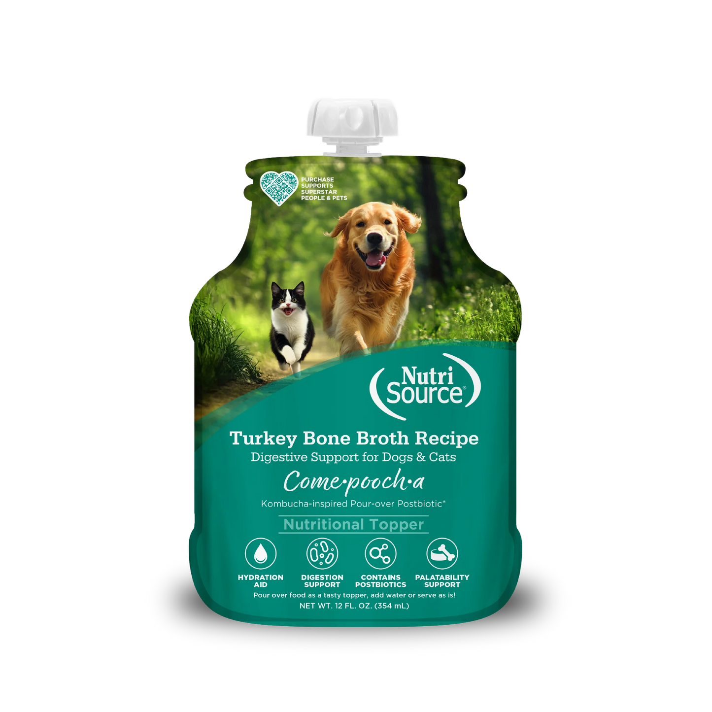 NutriSource - Come-Pooch-A TURKEY Bone Broth for Cat and Dog - 354ML (12oz)
