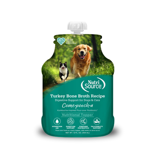 NutriSource - Come-Pooch-A TURKEY Bone Broth for Cat and Dog - 354ML (12oz)