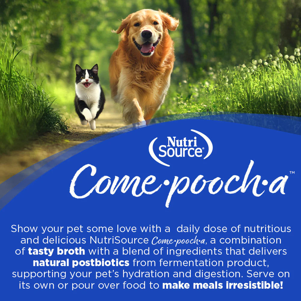 NutriSource - Come-Pooch-A CHICKEN BONE BROTH Dog Topper - 354ML (12oz)