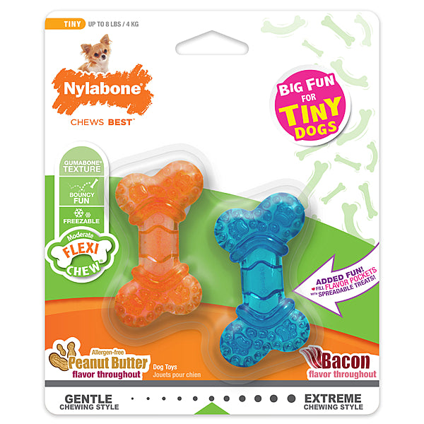 *PREORDER* Nylabone - Flexi Chew Mini Dog Chew - XSMALL - 7CM (3in) - 2PK
