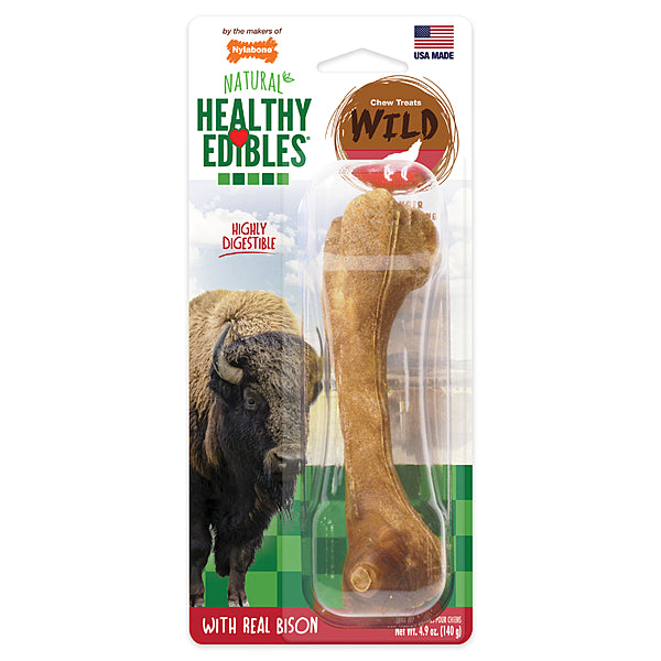 *S.O. - Up to 2 Week Wait* Nylabone - Healthy Edibles WILD BISON Dog Chew - LARGE - 16.5CM (6.5in)