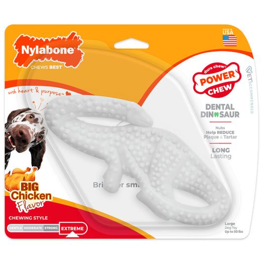 *PREORDER* Nylabone - Dura Chew Dental Chew Dinosaur Original Dog Chew - GIANT - 15CM (6in)