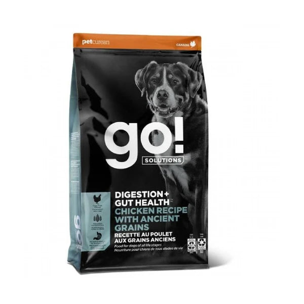 Petcurean - Go! Gut Health CHICKEN & ANCIENT GRAINS Dry Dog Food - 9.98KG (22lb)