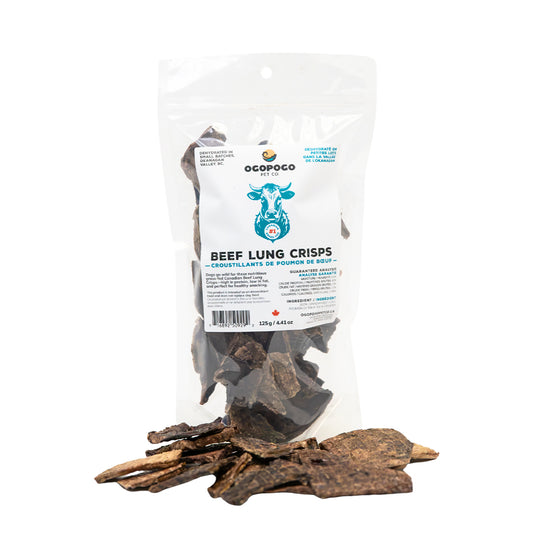 Ogopogo Pet - BEEF Lung Crisps Dog Treat - 125GM (4.41oz)