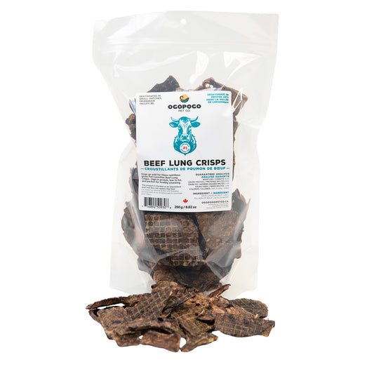 Ogopogo Pet - BEEF Lung Crisps Dog Treat - 250GM (8.82oz)