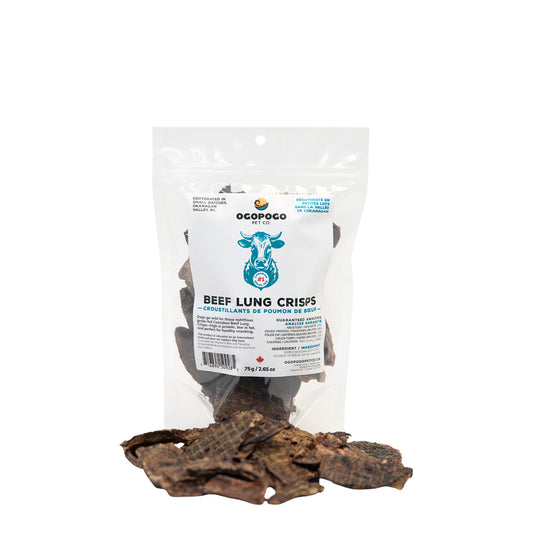 Ogopogo Pet - BEEF Lung Crisps Dog Treat - 75GM (2.65oz)