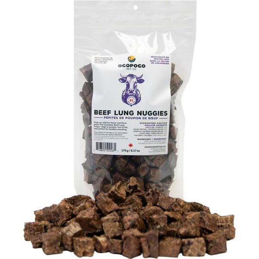Ogopogo Pet - BEEF Lung Nuggies Dog Treat - 175GM (6.17oz)