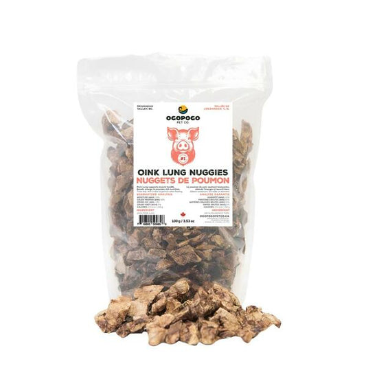 Ogopogo Pet - Oink Lung Nuggies Dog Treat - 100GM (3.53oz)