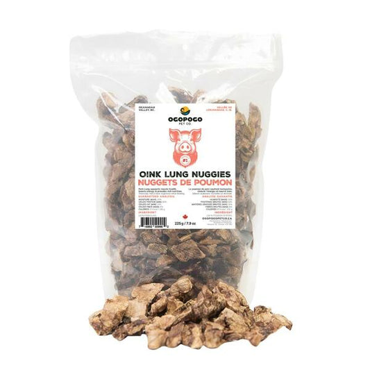 Ogopogo Pet - Oink Lung Nuggies Dog Treat - 225GM (7.9oz)