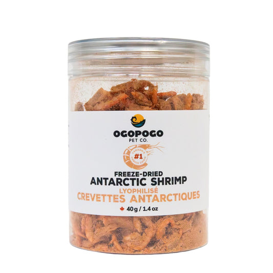 Ogopogo Pet - Freeze-Dried Antarctic SHRIMP Treat for Dogs and Cats - 40GM (1.4oz)