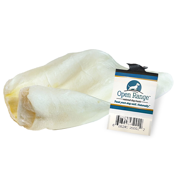 Open Range, Cow Ears LARGE WHITE Dog Chew, 20-30CM (8-12in)