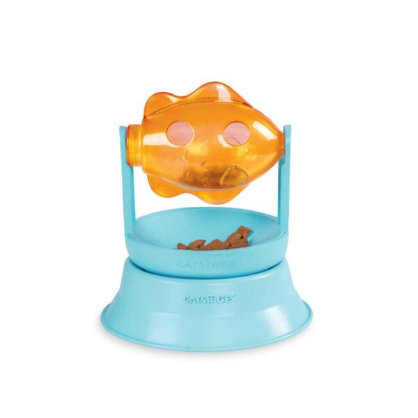 Outward Hound, 2in1 Treat Toy Spin Fish Cat Toy